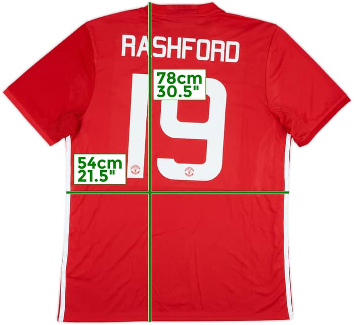 2016-17 Manchester United Home Shirt Rashford #19 (L)