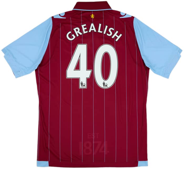 2014-15 Aston Villa Home Shirt Grealish #40 (XL)