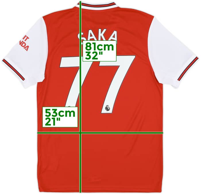 2019-20 Arsenal Home Shirt Saka #77 (M)