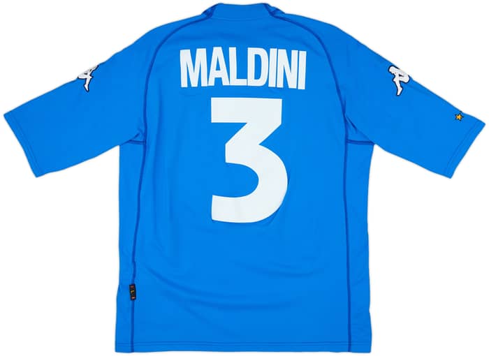 2002 Italy Home Shirt Maldini #3 (L)