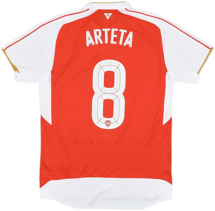 2015-16 Arsenal Home Shirt Arteta #8 (M)
