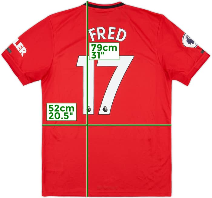 2019-20 Manchester United Home Shirt Fred #17 (M)