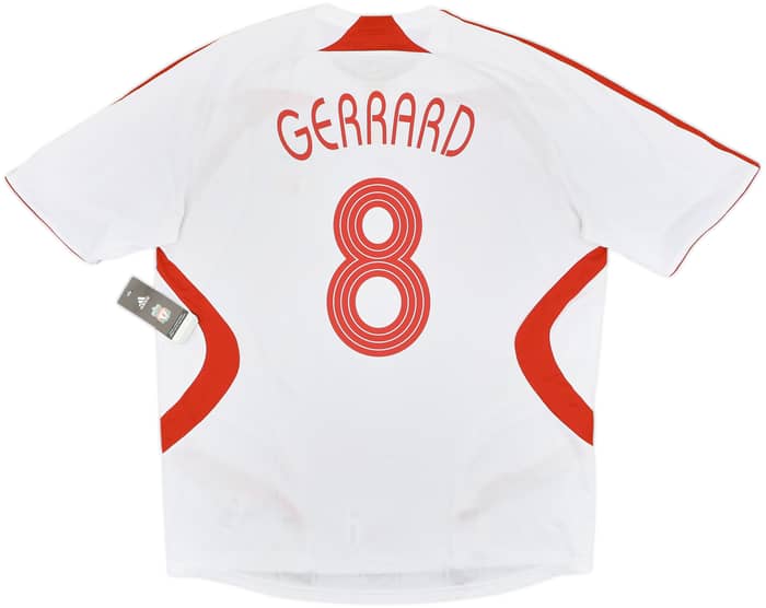 2007-08 Liverpool Away Shirt Gerrard #8 (XL)