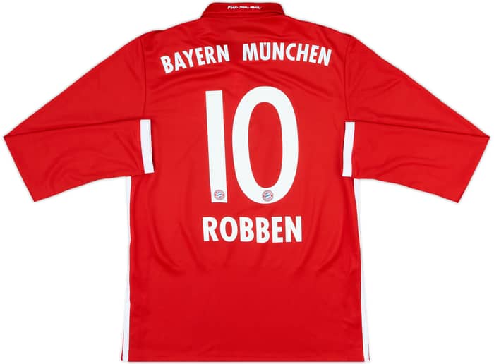 2016-17 Bayern Munich Home L/S Shirt Robben #10 - 10/10 - (S)