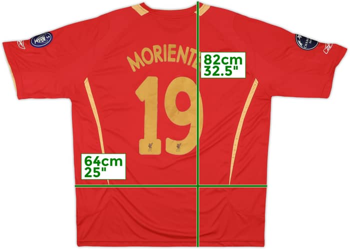 2005-06 Liverpool CL Home Shirt Morientes #19 - 5/10 - (XXL)