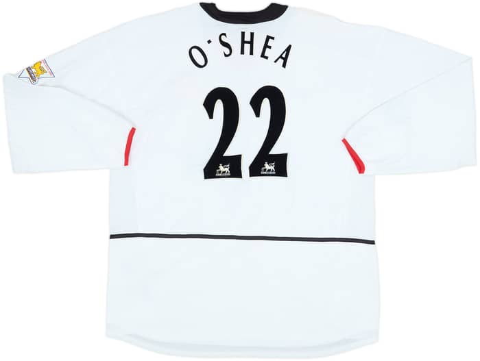2002-03 Manchester United Away L/S Shirt O'Shea #22 - 7/10 - (XXL)