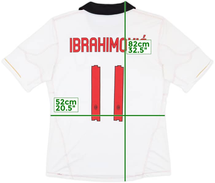 2010-11 AC Milan Away Shirt Ibrahimovic #11 - 6/10 - (L)