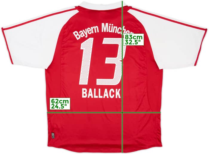 2004-05 Bayern Munich Home Shirt Ballack #13 - 9/10 - (XL)