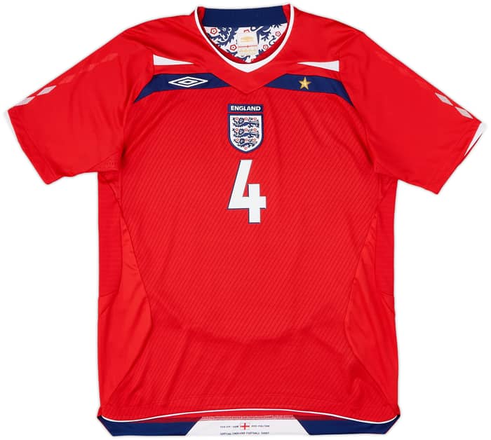 2008-10 England Away Shirt Gerrard #4 - 8/10 - (XL.Boys)