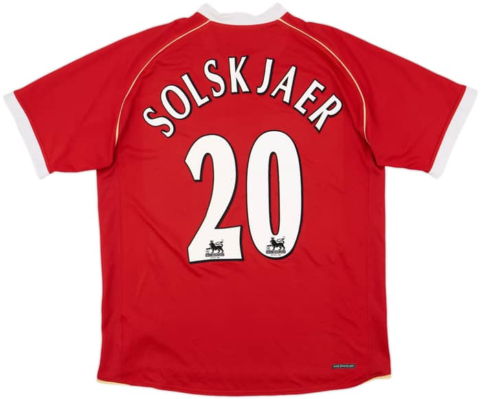 2006-07 Manchester United Home Shirt Solskjaer #20 - 5/10 - (L)
