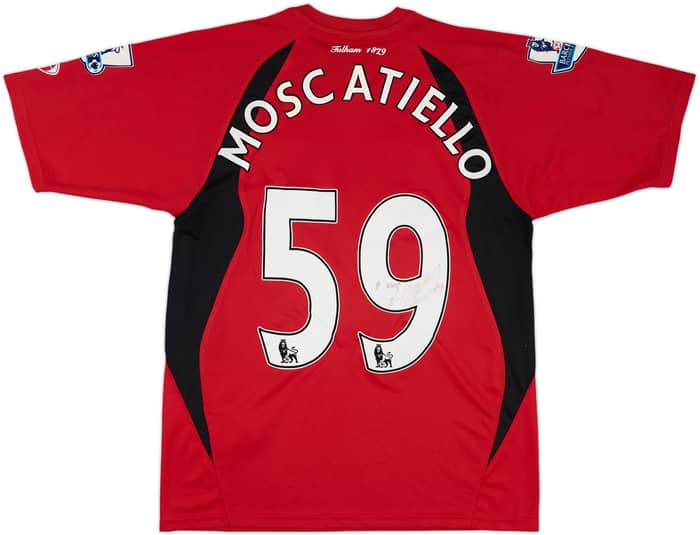 2009-10 Fulham Match Issue Signed Away Shirt Moscatiello #59