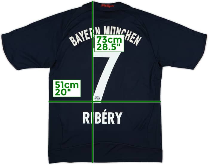 2008-09 Bayern Munich Away Shirt Ribery #7 - 8/10 - (XL.Boys)