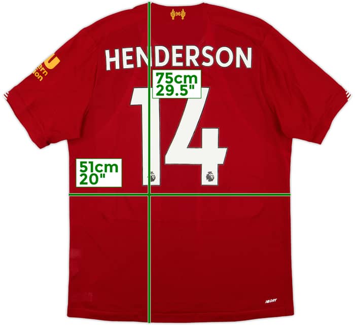 2019-20 Liverpool Home Shirt Henderson #14 - 8/10 - (M)