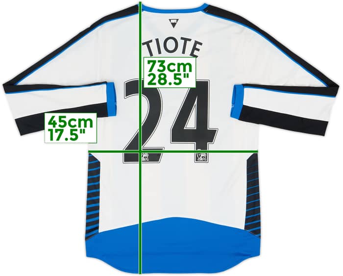 Camiseta de local de manga larga del Newcastle 2015-16 Tiote #24 - 8/10 - (S)