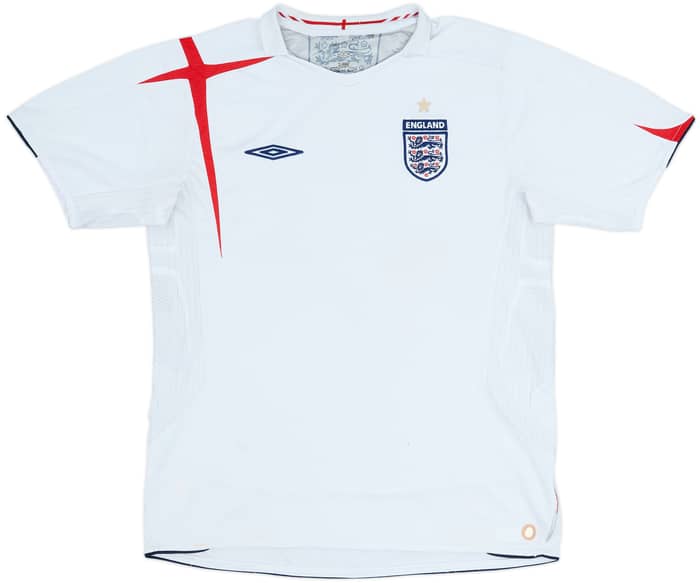 2005-07 England Home Shirt - 5/10 - (L)