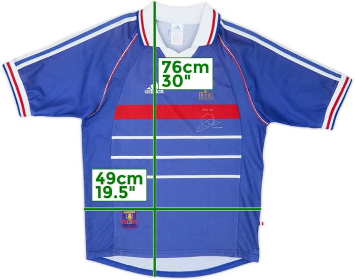 Camiseta de local de Francia 'Pour Toi Zinedine Zidane' 1998-00 - 5/10 - (S)