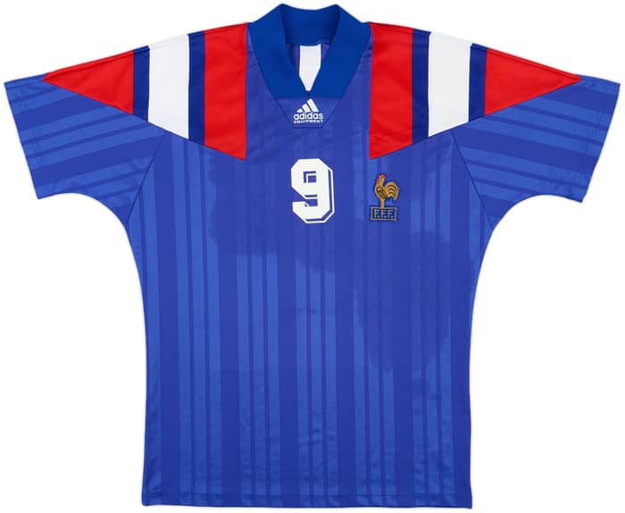 1992-94 France Home Shirt Papin #9 - 4/10 - (M/L)
