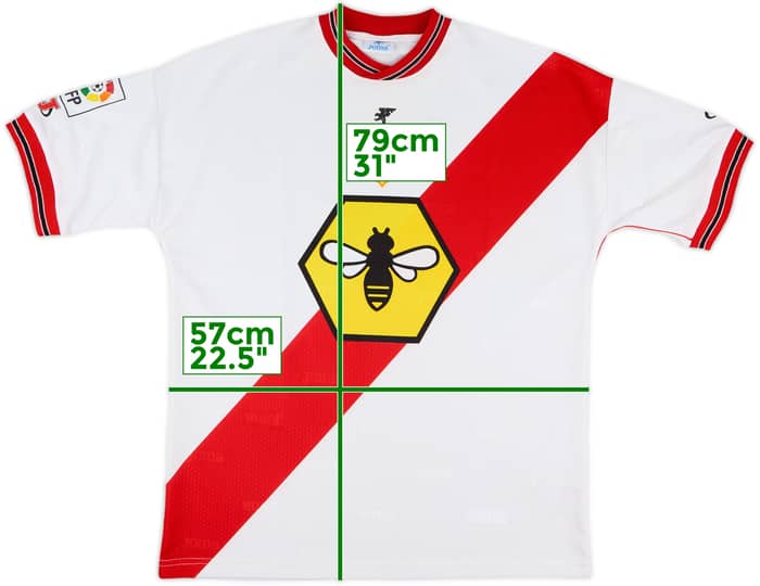1999-00 Rayo Vallecano Home Shirt Hernandez #17 - 4/10 - (XXL)