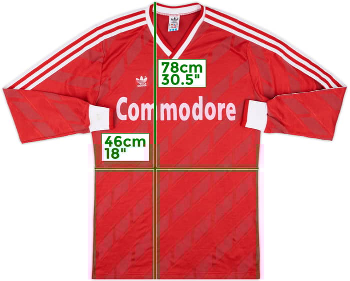 1986-87 Bayern Munich Match Issue European Cup Home L/S Shirt #6