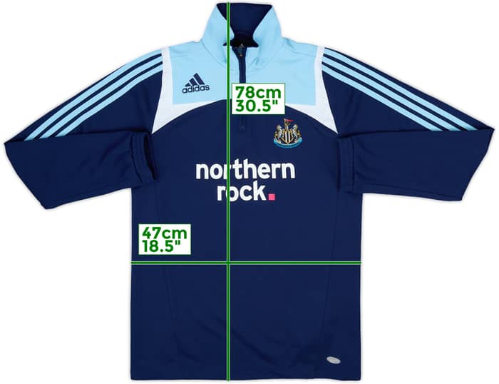 2007-08 Newcastle adidas 1/4 Zip Drill Top - 9/10 - (S)