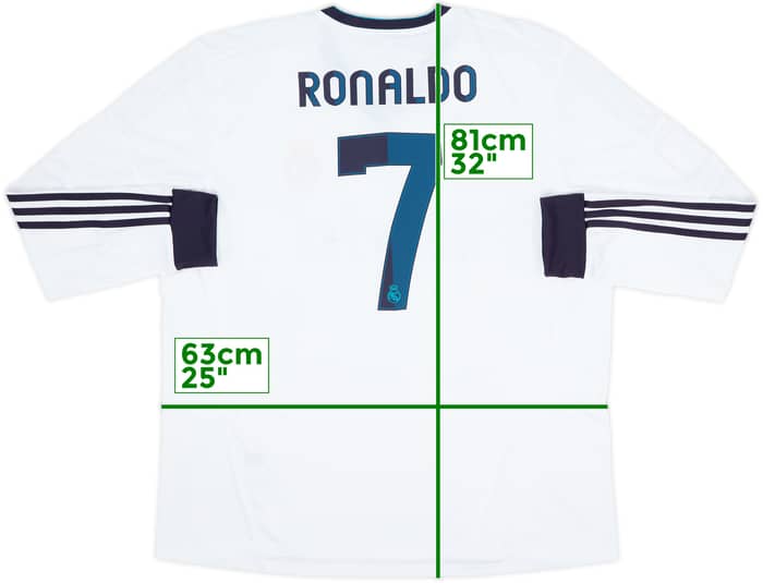 2012-13 Real Madrid Home L/S Shirt Ronaldo #7 (XXL)