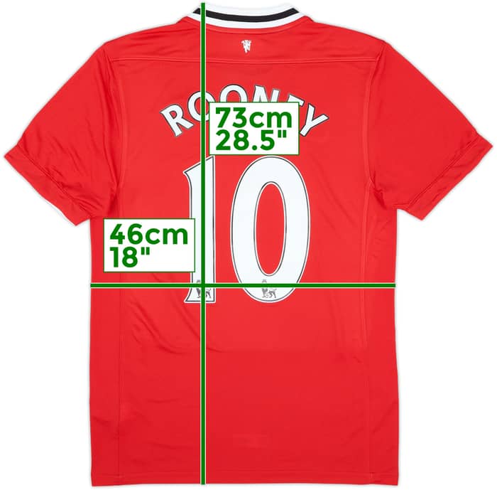 2011-12 Manchester United Home Shirt Rooney #10 (S)
