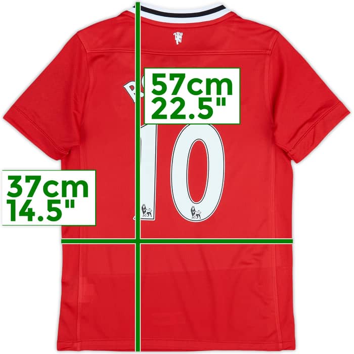 2011-12 Manchester United Home Shirt Rooney #10 (S.Boys)