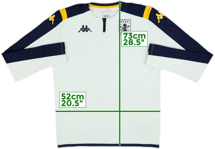 2019-20 Aston Villa Kappa 1/4 Zip Drill Top - 8/10 - (L)