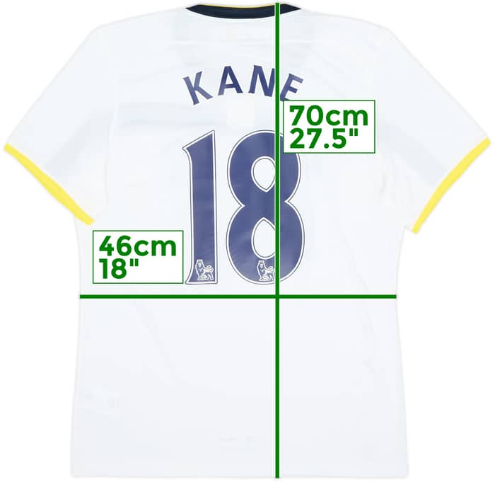 Camiseta de local de Tottenham 2014-15 Kane #18 (Mujeres L)