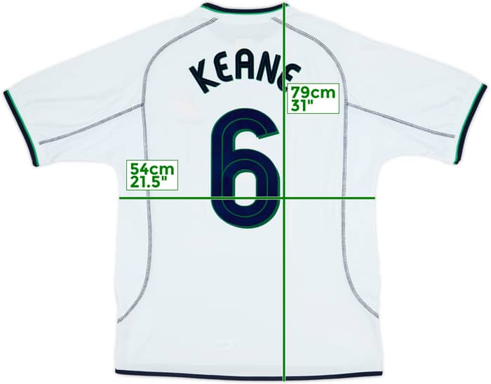 2001-02 Ireland Away Shirt Keane #6 - 6/10 - (L)