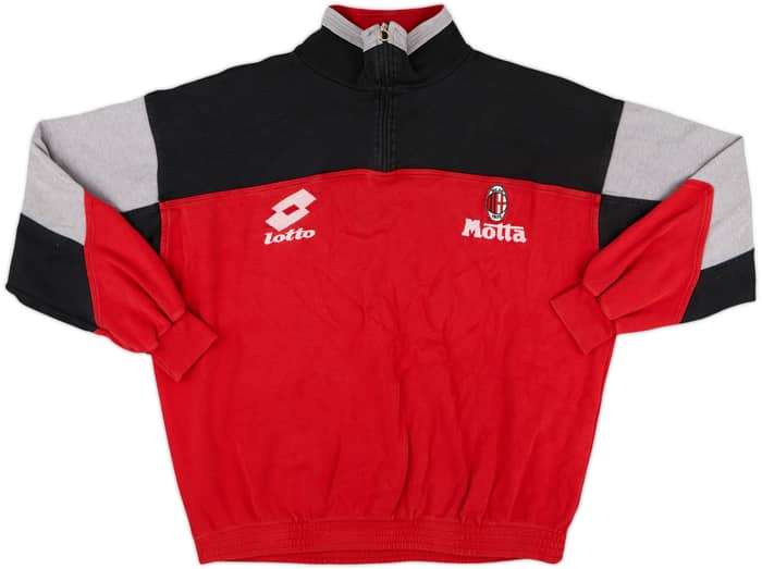 1993-94 AC Milan Lotto 1/4 Zip Track Jacket - 6/10 - (S)