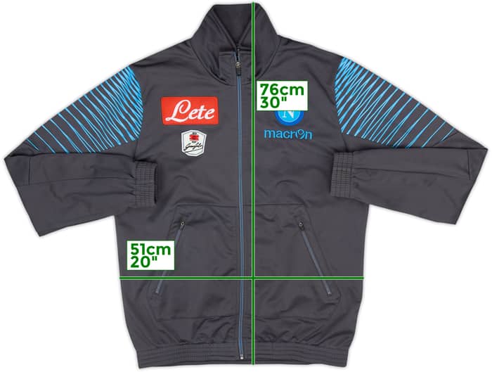 2014-15 Napoli Macron Track Jacket - 8/10 - (L)