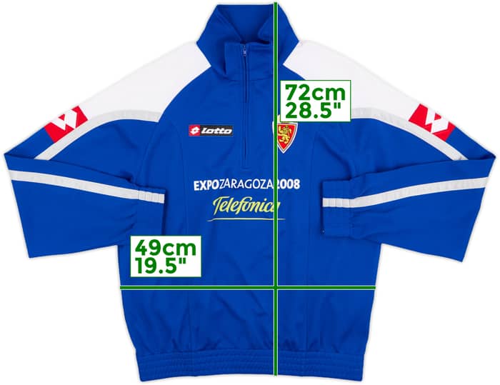 2007-08 Real Zaragoza 'Expo' Lotto 1/4 Zip Training Top - 8/10 - (M)