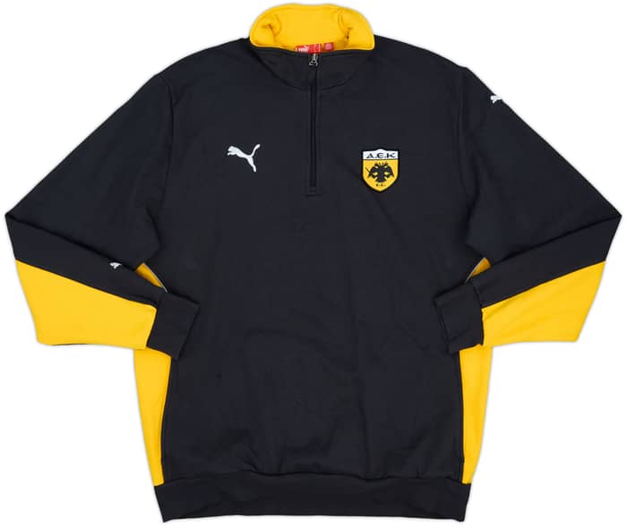 2008-09 AEK Athens Puma 1/4 Zip Sweat Top - 7/10 - (XL)