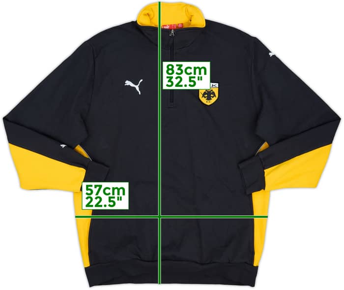 2008-09 AEK Athens Puma 1/4 Zip Sweat Top - 7/10 - (XL)
