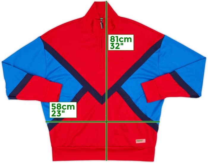 2018 United Colors of Benetton Template 1/4 Zip Track Jacket - 8/10 - (XXL)