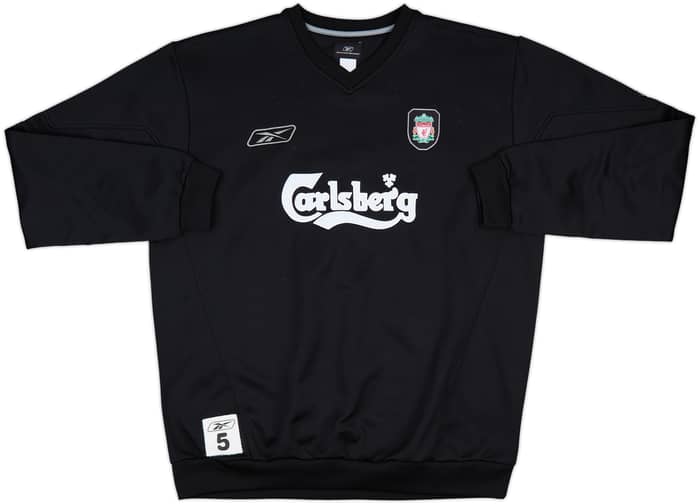 2003-04 Liverpool Reebok Player Issue Sweat Top #5 (Baros) - 8/10 - (XL)