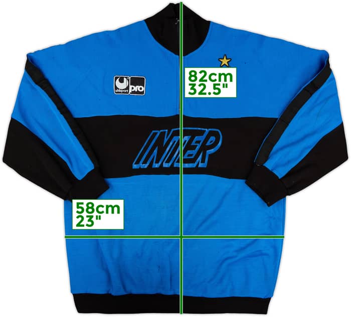1990-91 Inter Milan Uhlsport 1/4 Zip Sweat Top - 4/10 - (M)