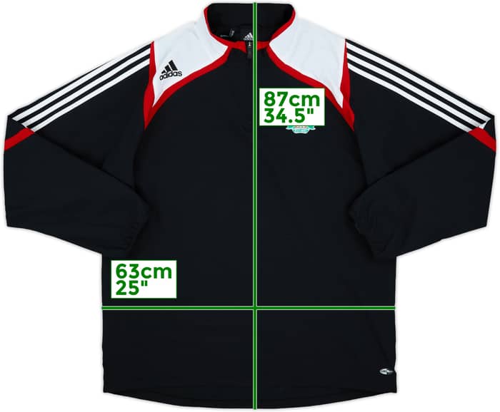 2007-08 Liverpool adidas 1/4 Zip Drill Top - 8/10 - (L)