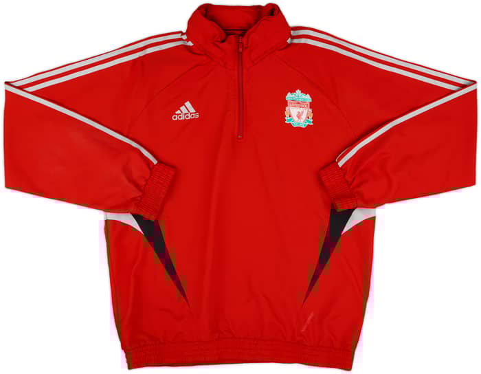 2008-09 Liverpool adidas 1/4 Zip Hooded Drill Top - 8/10 - (XL)