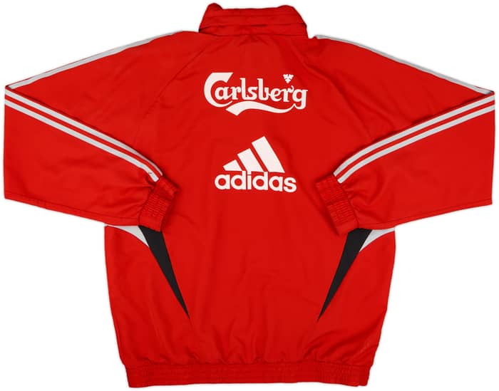 2008-09 Liverpool adidas 1/4 Zip Hooded Drill Top - 8/10 - (XL)