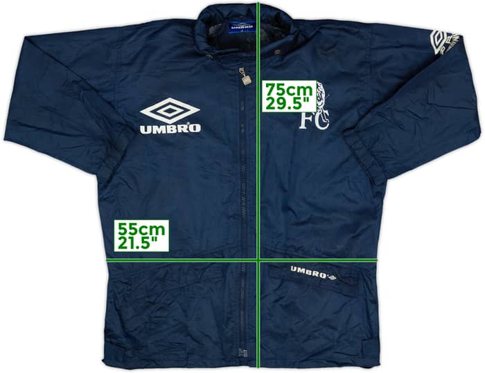 1994-95 Chelsea Umbro Hooded Rain Jacket - 8/10 - (L.Boys)