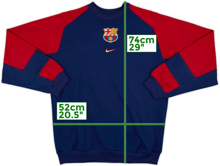 1998-99 Barcelona Nike Sweat Top - 9/10 - (S)