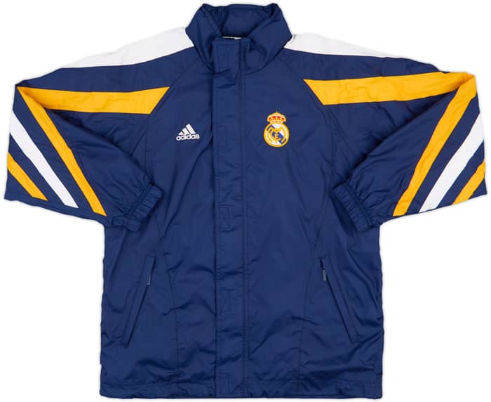 1998-99 Real Madrid adidas Hooded Rain Jacket - 8/10 - (M.Boys)