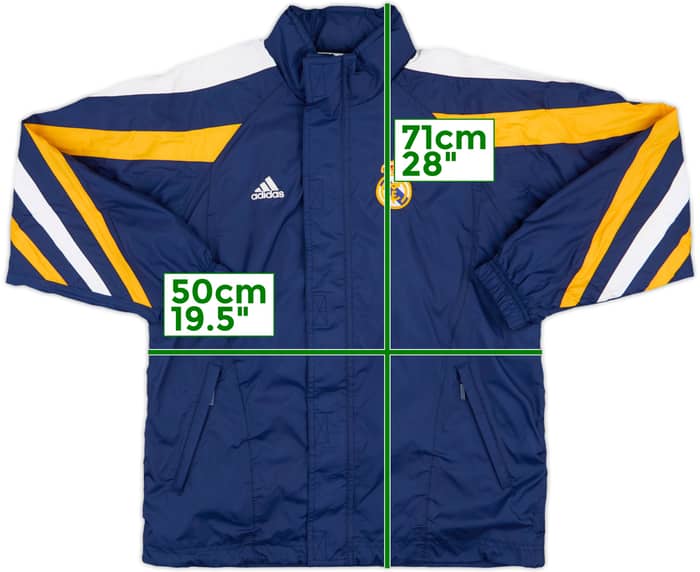 1998-99 Real Madrid adidas Hooded Rain Jacket - 8/10 - (M.Boys)