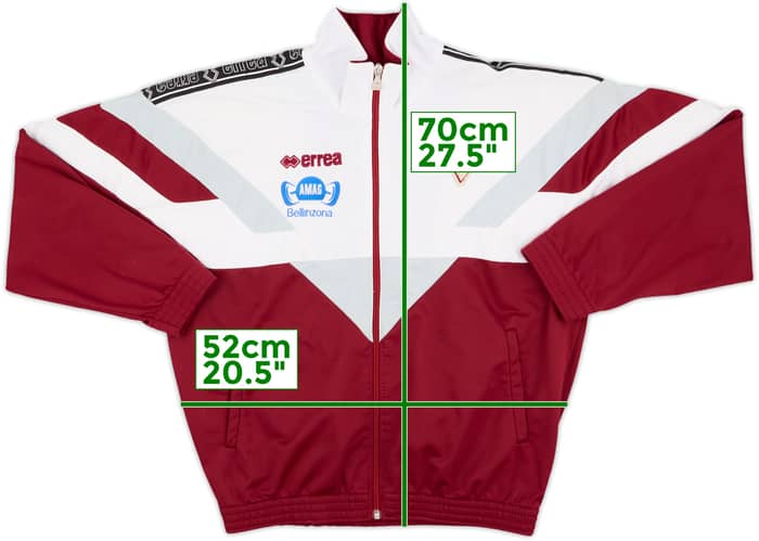 2001-02 AC Bellinzona Errea Track Jacket - 8/10 - (S)