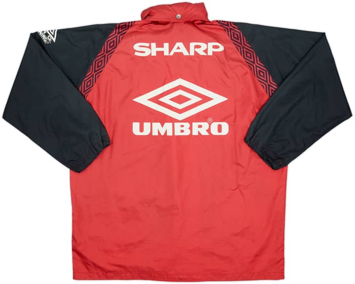 1996-97 Manchester United Umbro Hooded Track Jacket - 8/10 - (L)