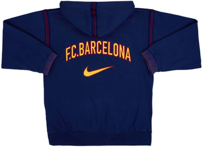 1998-00 Barcelona Nike 1/4 Zip Hooded Sweat Top - 9/10 - (S)