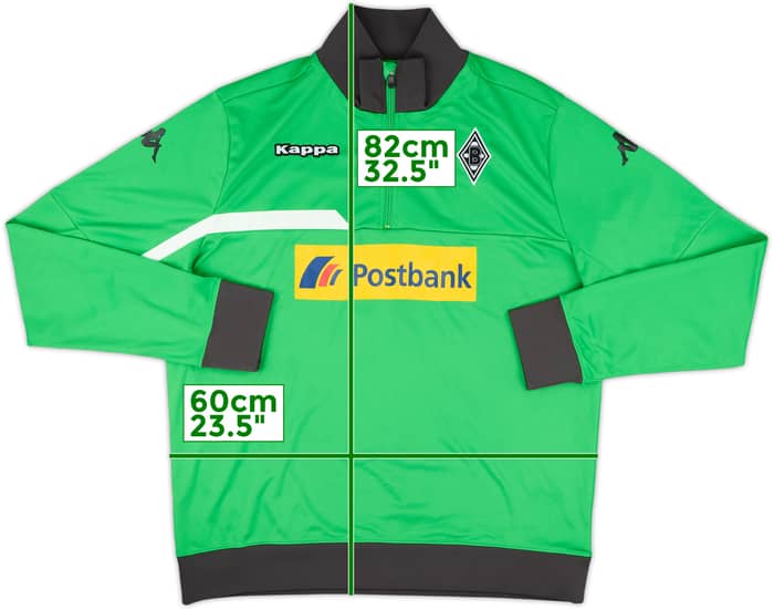 2014-15 Borussia Monchengladbach Kappa 1/4 Zip Drill Top - 8/10 - (XXL)