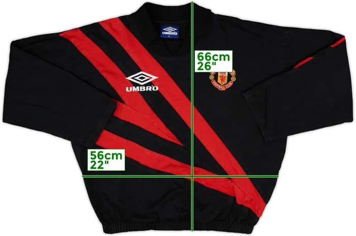 1992-93 Manchester United Umbro Drill Top - 8/10 - (L)